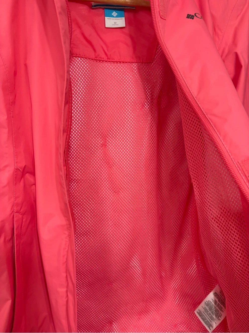Columbia Arcadia Coral Hooded Waterproof Rain Jacket | Youth Medium (10-12)